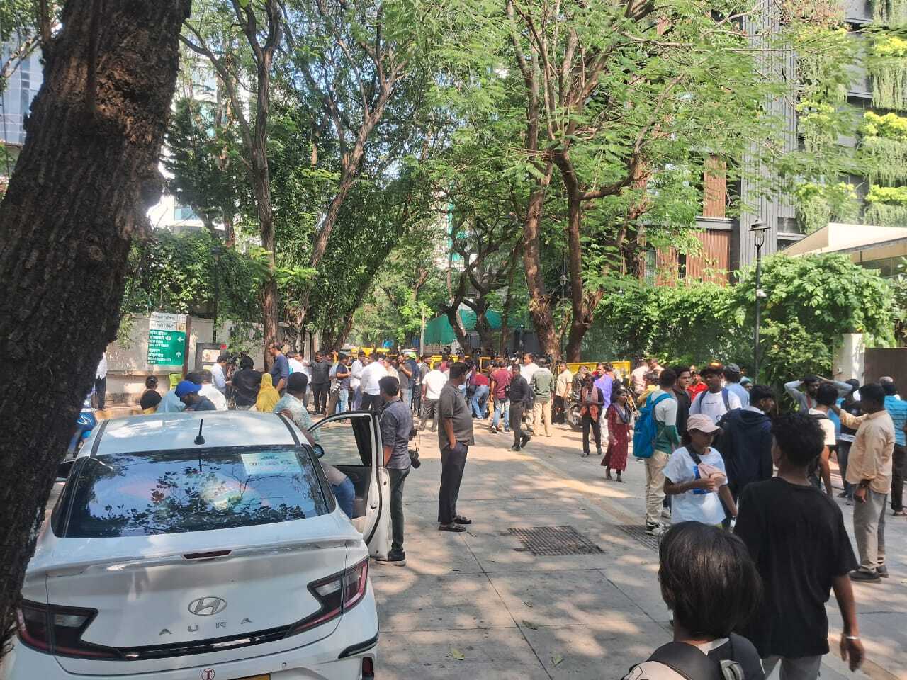 As the news of the actor's discharge came out, fans started gathering outside his house in Juhu.